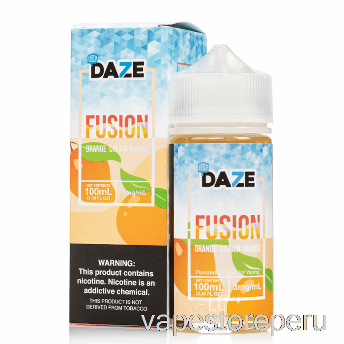 Vape Sin Nicotina Peru Helado De Naranja Crema Mango - 7 Daze Fusion - 100ml 6mg